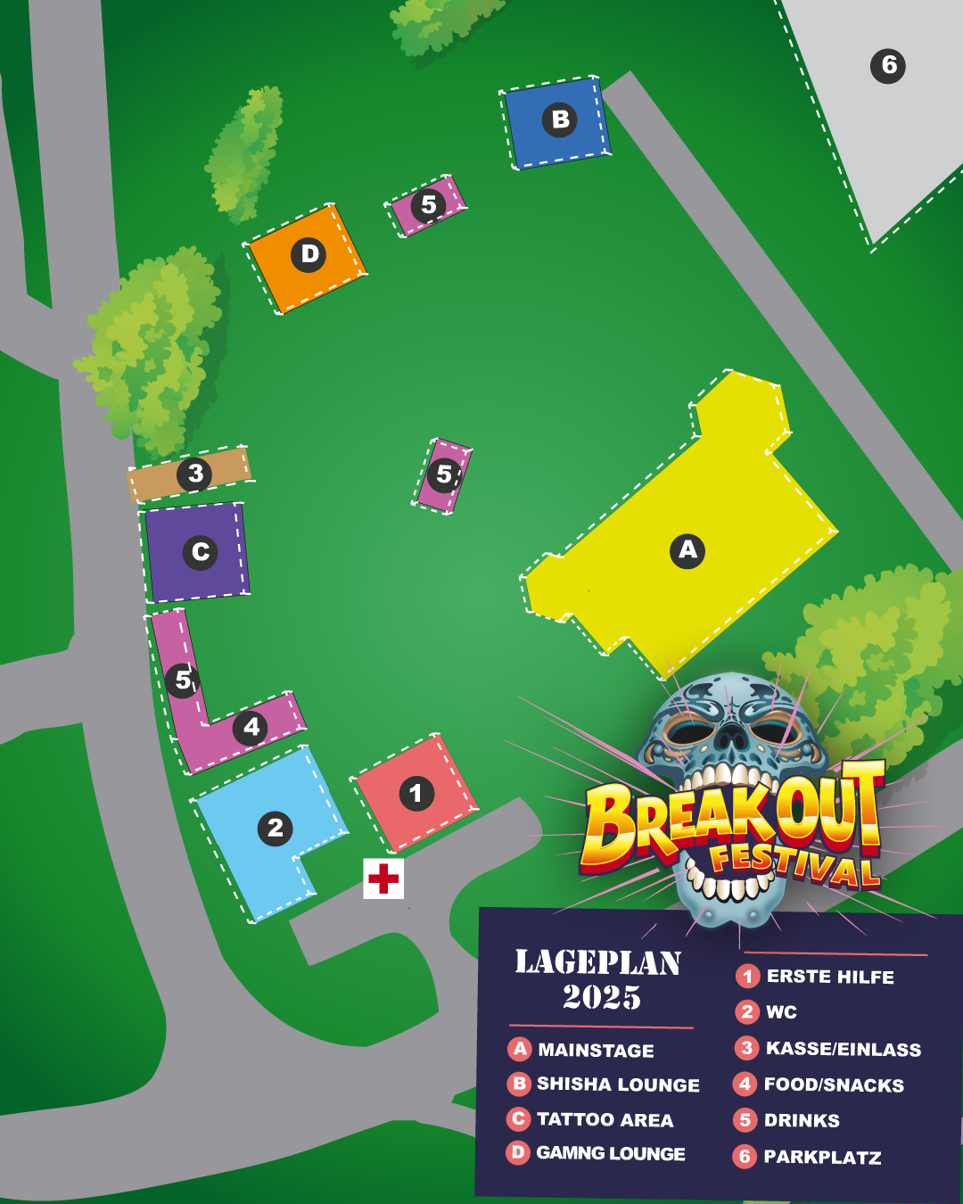 Geländeplan Breakout Festival